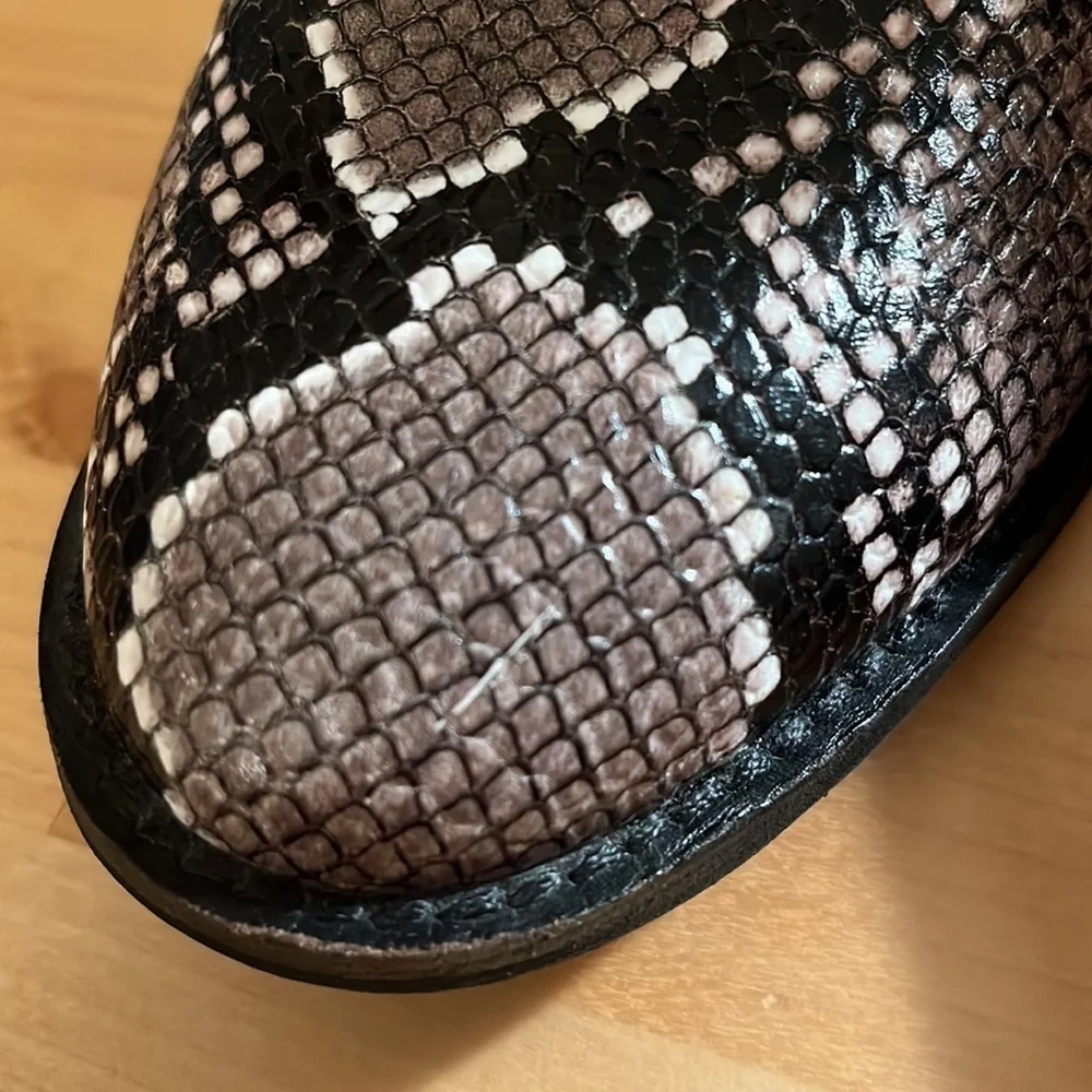 BLONDO Nao Snake Print Ankle Bootie